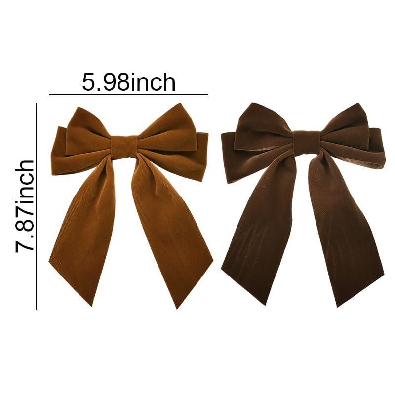 Pinzas para el cabello con lazo de terciopelo Kilener, paquete de 2 unidades miniatura 2