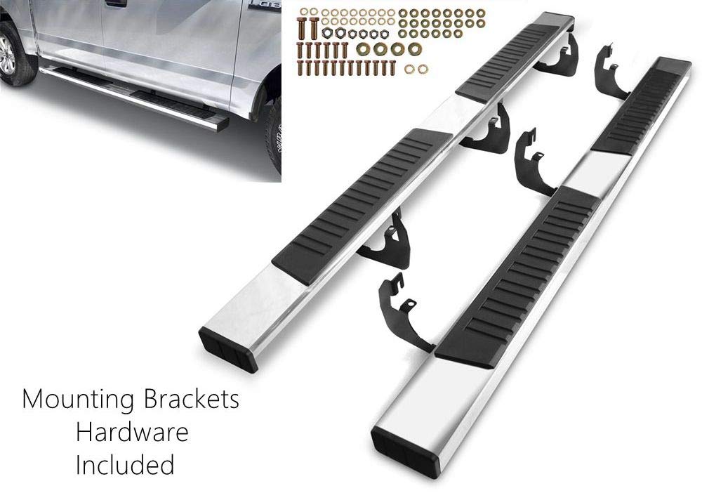 Ziruiautopart 6 inch Chrome Running Boards Compatible for 2019-2023 Dodge Ram 1500 New Body Crew Cab Side Step Nerf Bar (Do not fit 2019-2023 Ram 1500 Classic)