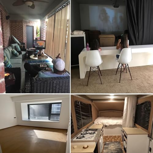 Sistema de cortina de doble riel para separar ambientes con privacidad en el techo del dormitorio 8