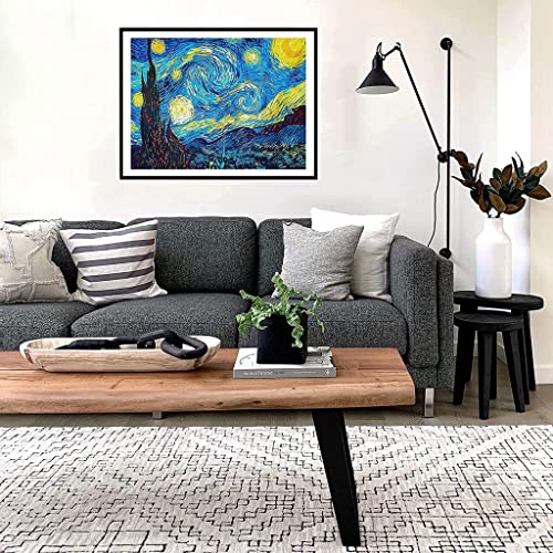 HASTHIP Diamond Painting Kit, 5D Diamond Painting Kit, The Starry Night By Master Van Gogh, Rhinestone Extremely Shiny Diamond Painting Art, Abstract Style Room Decoration (30Cm X 40Cm) (Image - 5)