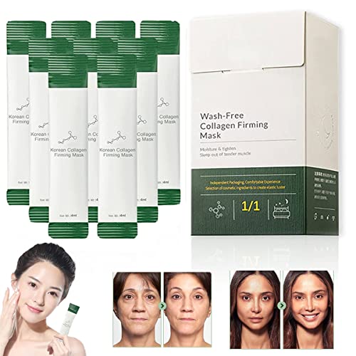 20PCS Korean Collagen Face Mask Skin Care,Wash-Free Sleeping Facial Mask,Portable Collagen Sheet Mask,Deep Skin Care While Sleeping,Portable Hydrating Face Masks for Women & Men