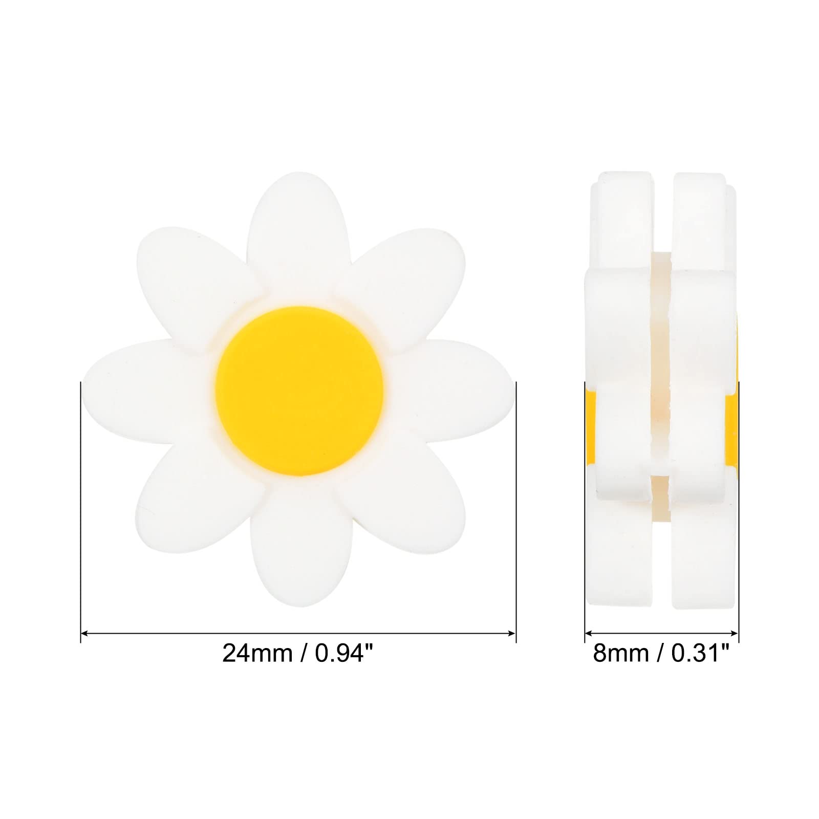 PATIKIL Tennis Racket Vibration Dampener, 6 Pack Soft Silicone Racquet Shock Absorber String Damping, White