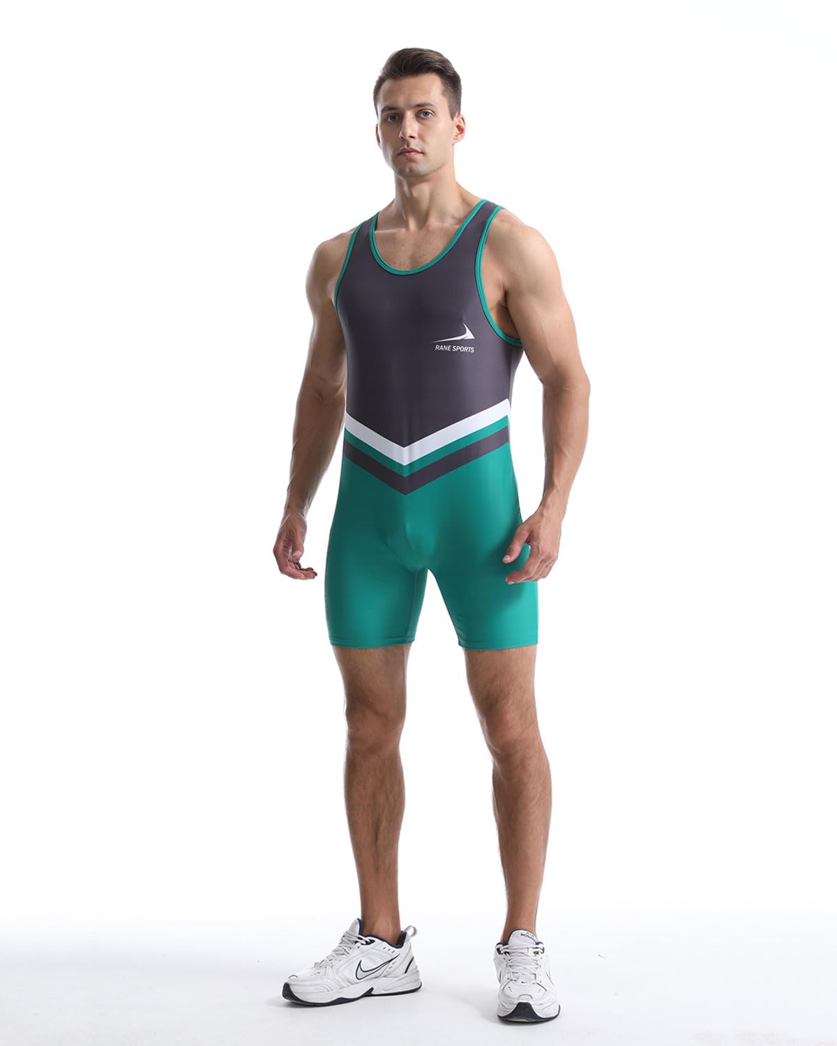 Rane Sports Camisetas sin Mangas de Lucha Libre para hombres, ​traje de lucha libre, camiseta deportiva, mono atlético, levantamiento de pesas, bodysuit de una pieza — view 5