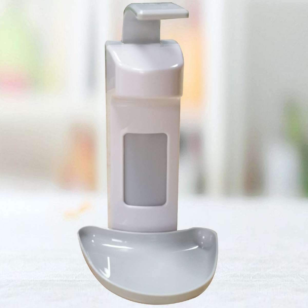 LALAFINA Wandmontierter mit Flüssigseifenspender Spender 500ml Manueller ABS Ellbogenbetätigung aus Edelstahl Moderner Handdesinfektion und für Hotel und Schule
