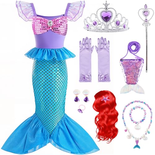 Disfraz de Sirenita para niñas 3-7 años con accesorios