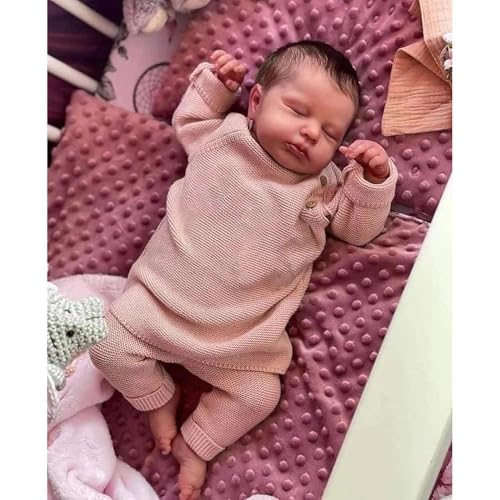 Anano Reborn Baby Vollsilikon Lebensecht-50CM Weiche Silikon Reborn Baby Puppe Mädchen Waschbar Reborn Puppen Lebensecht Babypuppen Puppe Echt Wie EIN Baby – Bild 3