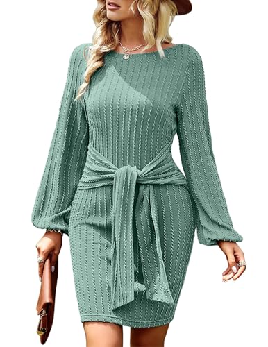 Image of Zeagoo Women Fall Winter Dress Knitted Pullover Dresses