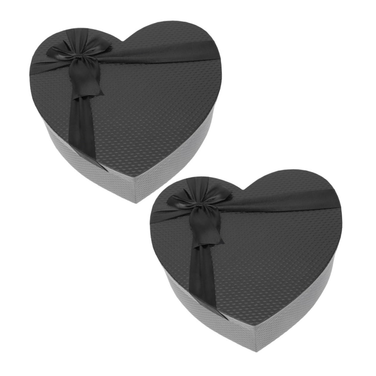 HOUDERCO 2stücke Herzförmige Geschenkbox Schwarze Papierverpackung Für Blumen Und Pralinen Kreative Geschenkverpackung Für Valentinstag Und Besondere Anlässe Hochwertige Handarbeit