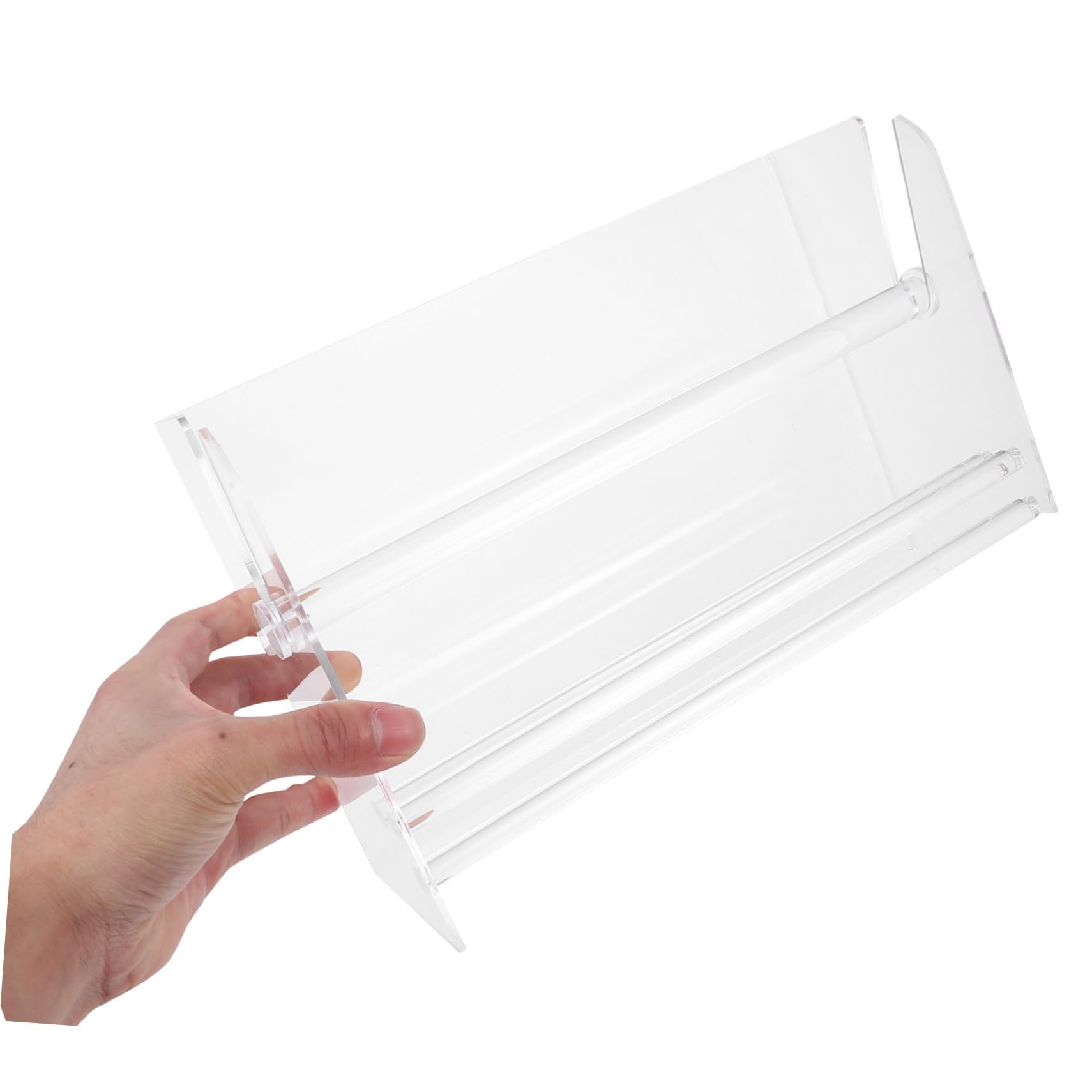Veemoon Distributeur D’autocollants Réglable en Acrylique Rangement Organisé Porte-étiquette à 7 Compartiments pour Bureau et Bureau