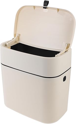 HOLIDYOYO Contenedor de compost de cocina con tapa, cubo de basura colgante montado en la pared, contenedores de reciclaje pequeños debajo del