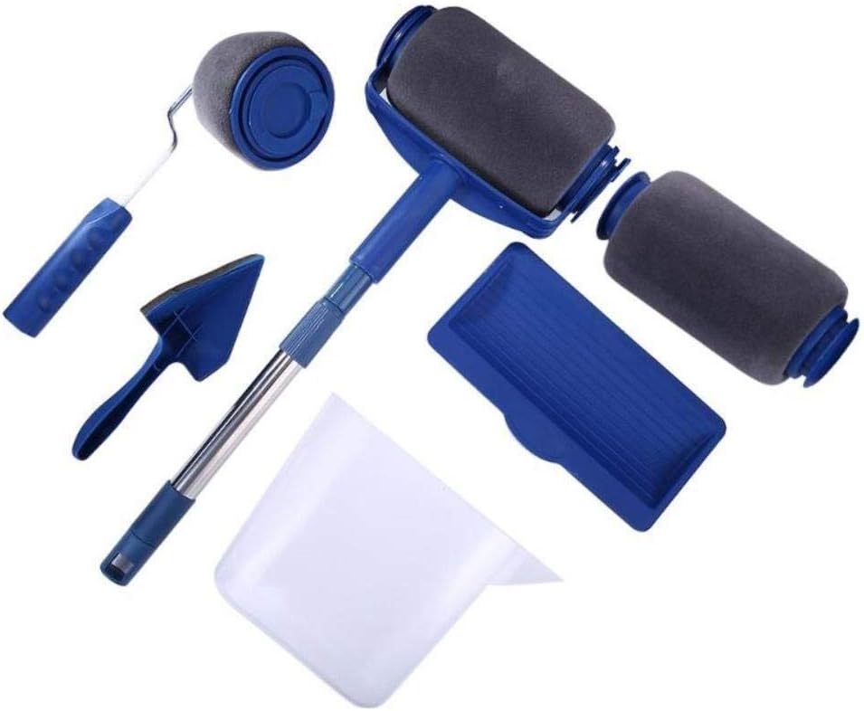 HEHUANG 3/5/6/7/8 PCS Paint Roller Multifunctional Household Use Wall Decorative Paint Roller Brush Tool Painting Brushes Set,6 PCS