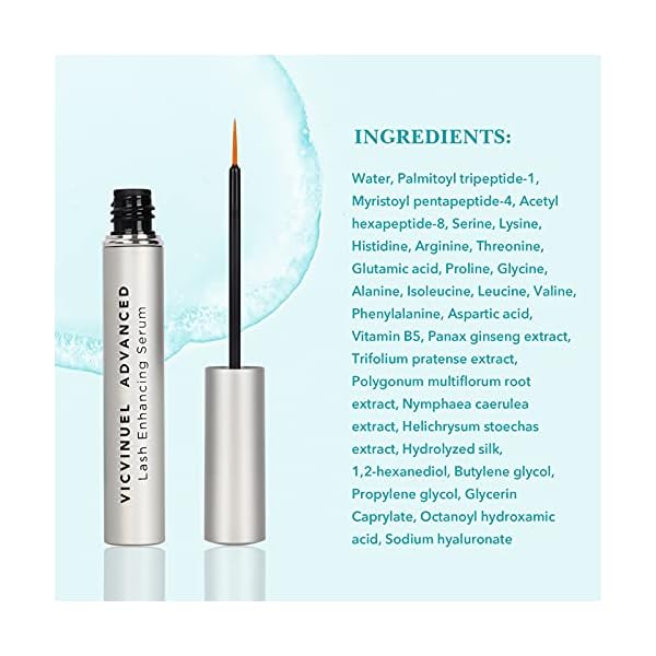 Eyelash-Growth-Serum-by-VICVINUELLash-Serum-for-Enhancing-the-Growth-of-Lashes-and-Eyebrows-Advanced-Treatment-Formula-with-Proprietary-Peptides-60-Day-Supply Eyelash Growth Serum by VICVINUELâLash Serum for Enhancing the Growth of Lashes and Eyebrows, Advanced Treatment Formula with Proprietary Peptides, 60 Day Supply