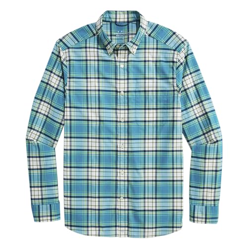 vineyard vines Mens On-The-go Brrrº Plaid Shirt