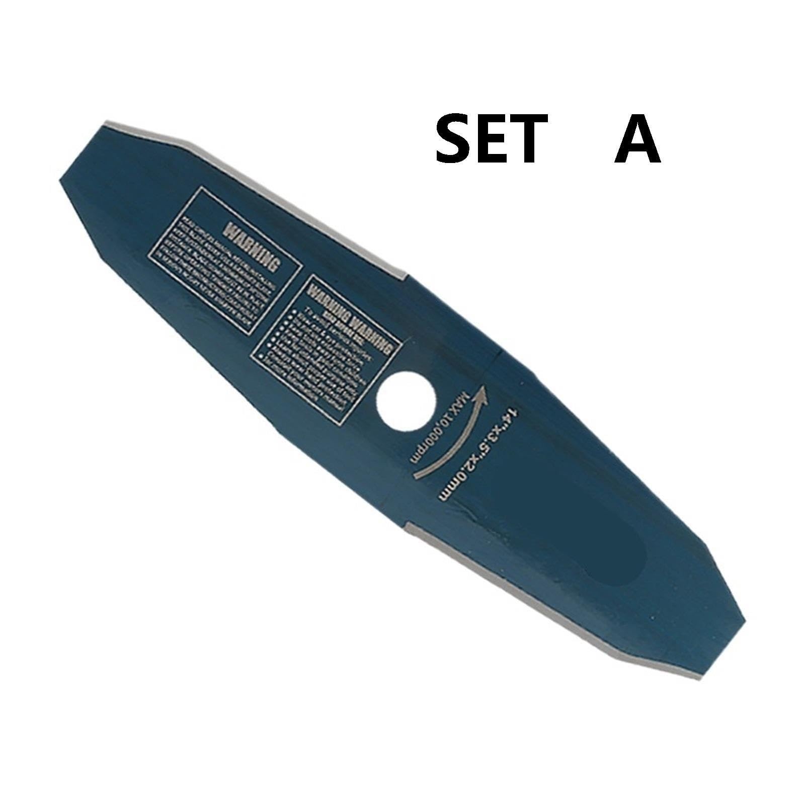 Cuchilla Desbrozadora, 14 Pulgadas Poligonal SK5 Dentada 2T, for Cortacésped Eléctrico De Combustible, Compatible con Cortacésped De Doble Potencia(Set A)