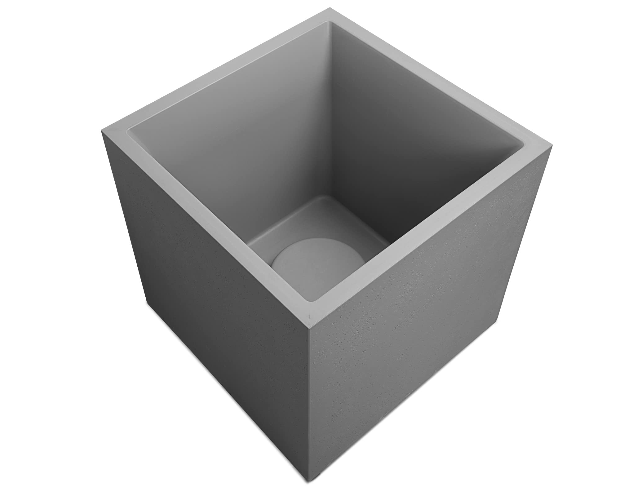 Ondis24 Pflanzkübel Vulkan Basalt 50, Blumentopf 50 x 50 cm, Garten Blumenkübel, Schiefer Optik Pflanzkübel mit Wasserspeicher, Pflanzenkasten hoch, Winterfest
