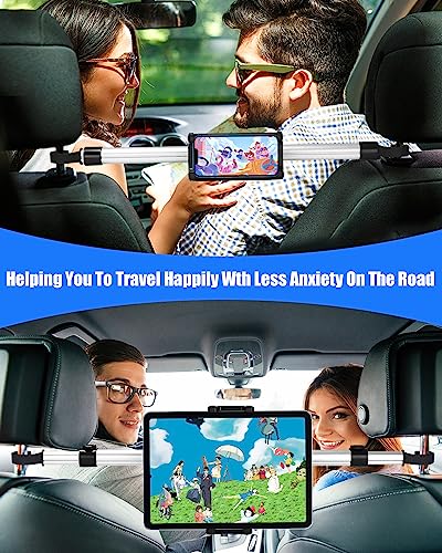 Support pour iPad voiture arrière réglable avec 4 crochets de siège
