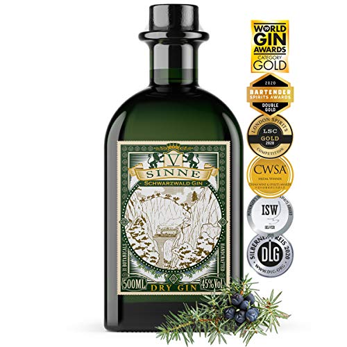 V-SINNE Gin | Schwarzwald Dry Gin – frisch, leicht waldig & floral, ausgewogen, Zitrone | mehrfach Gold Prämiert | Damit… – Bild 3