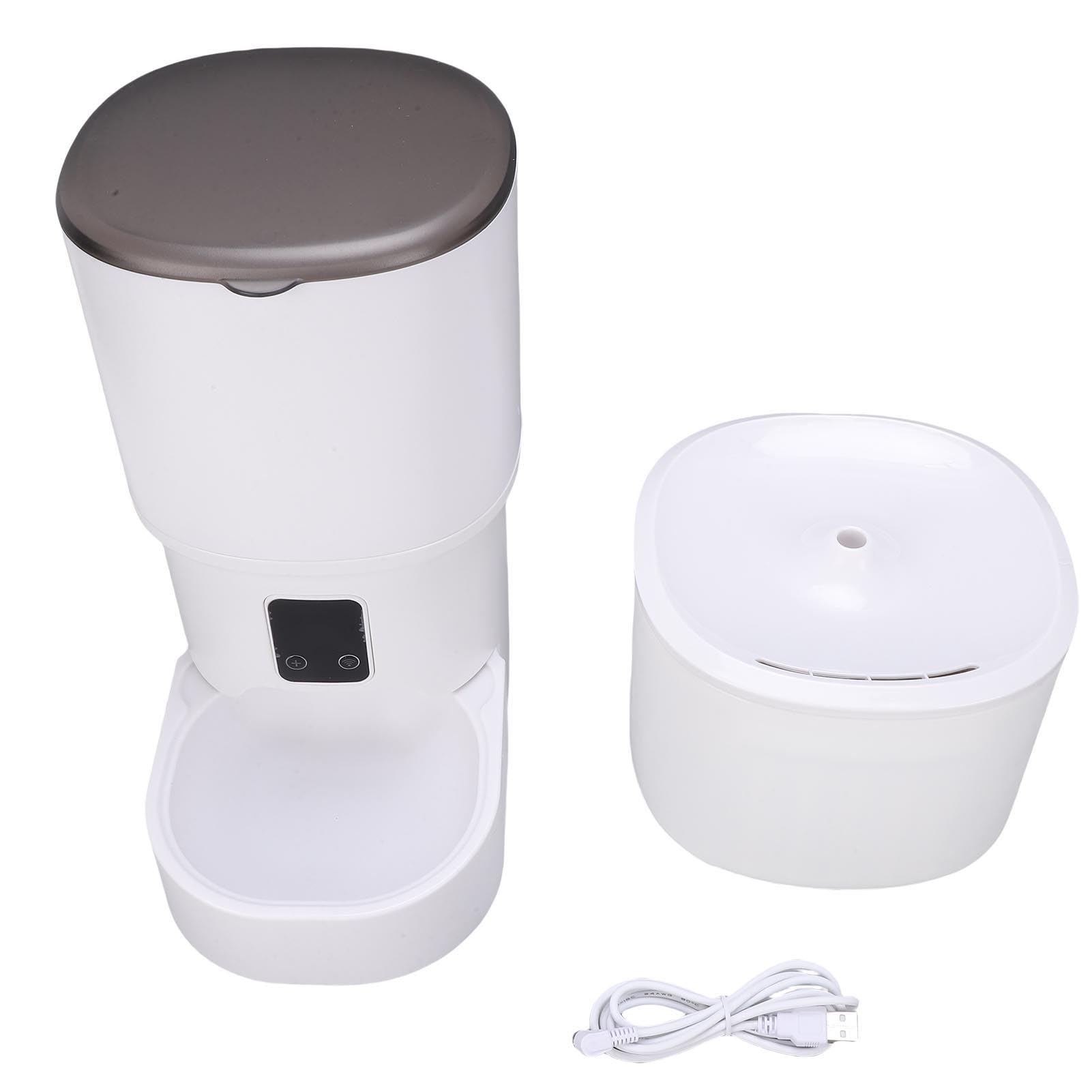 AYNEFY Smart Pet Feeder Automatic Plastic Food Dispenser and Waterer with Remote Control Low Noise Pet Supplies for