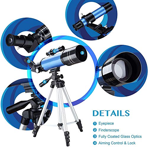 Telescopio Refractor 70mm con Trípode Ajustable para Astronomía miniatura 4