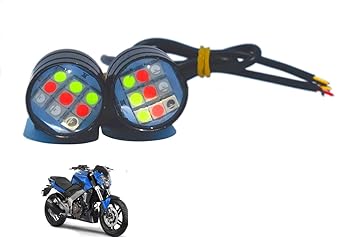 Multi Colour 6 Led Strobe Light for Bike | Warning Emergency Police Light | Motorcycle Strobe Light | Compatible with Bajaj Dominar 400