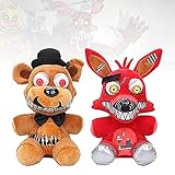 ♦ [Regalo perfecto]: FNAF es definitivamente el juego de terror más popular. A todo el mundo le gusta. A la gente le encantarán nuestros peluches FNAF. Ahora tenemos Nightmare Freddy Nightmare Foxy y Nightmare Bonnie, si estás preparando un regalo, son la mejor opción.