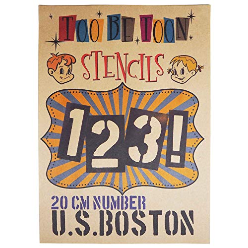 ステンシルシート 数字・記号 U.S.BOSTON 特大サイズ(20cm)