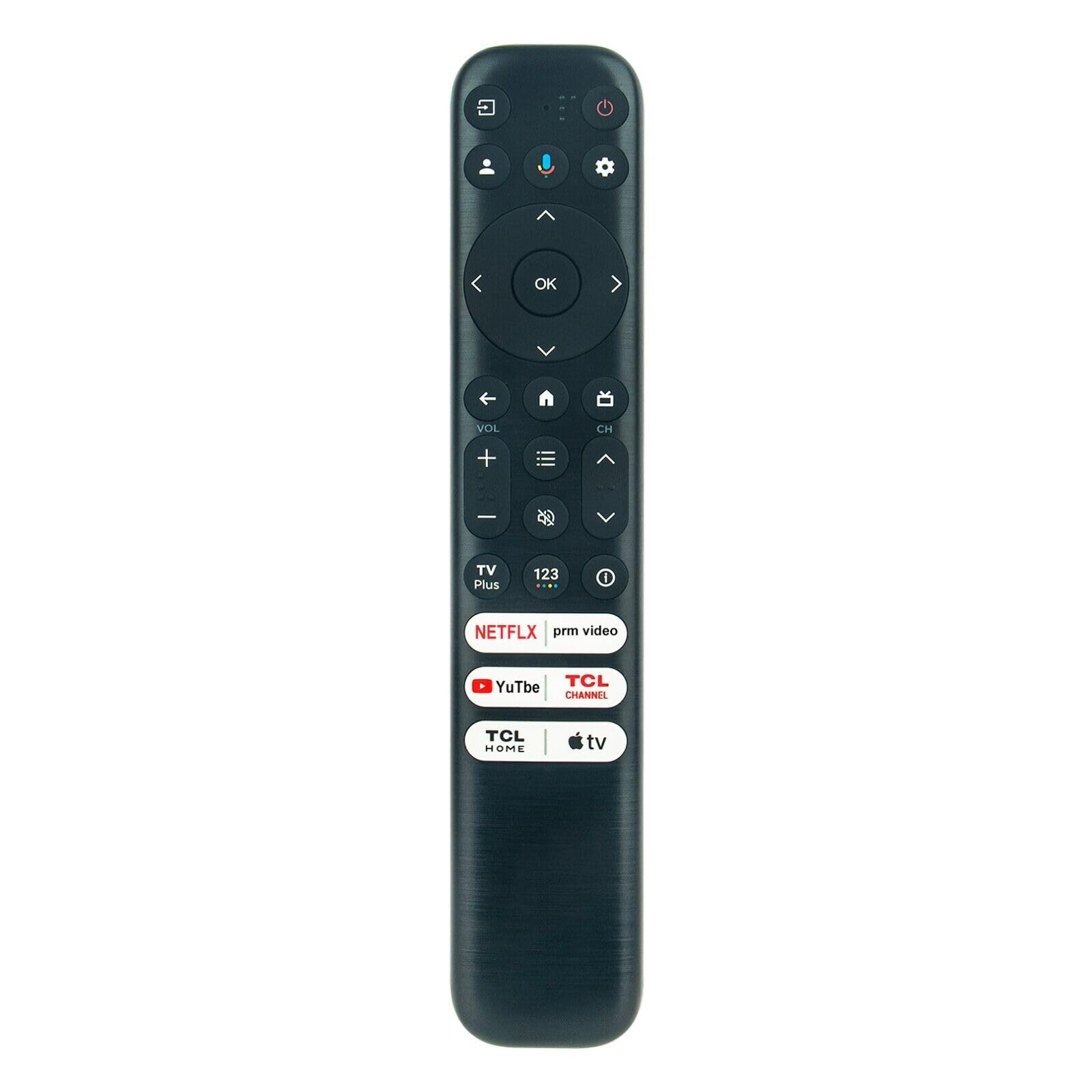NTQinParts Replacement Voice TV Remote Control Controller for TCL 43Q651G 43-Inch, 50Q651G 50-Inch, 55Q651G 55-Inch Q65 QLED 4K UHD Smart TV
