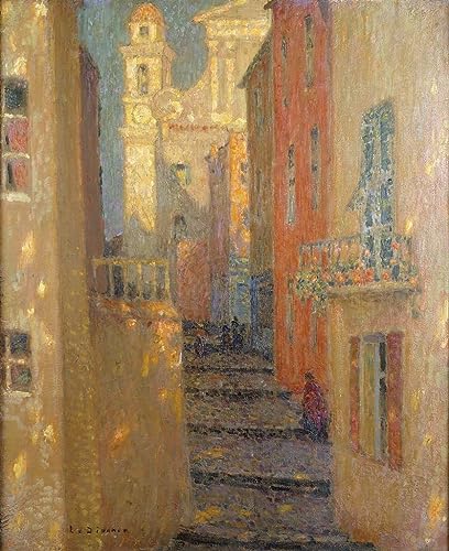 Toile Henri Le Sidaner Church Street 50x70 impression haute définition