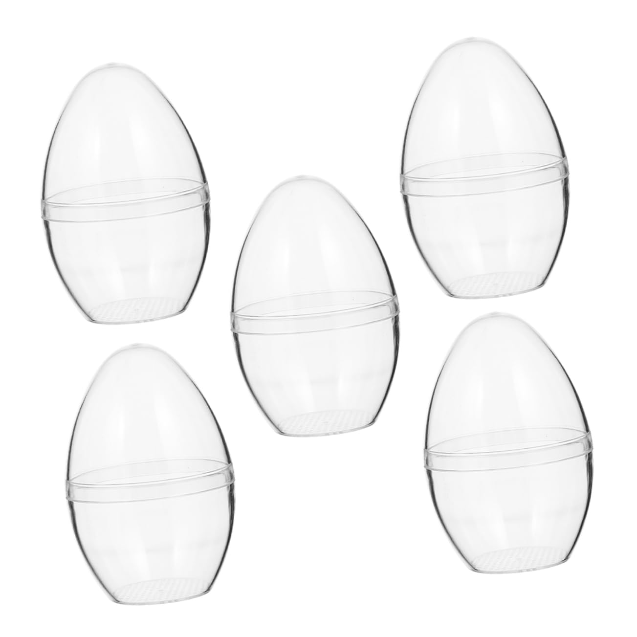 5 Pezzi di Uova di Pasqua in Plastica Trasparente Riempibili Palline Trasparenti per Ornamenti Pasquali Ideali per Scatole di Caramelle Pasquali Forniture per Feste Primaverili E