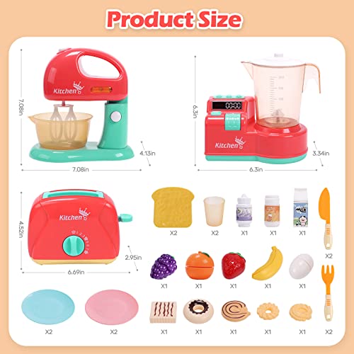 Cute Stone CS611003 Toy Kitchen Appliances Playset, Kids Kitchen Toy Mixer And Blender thumb #7