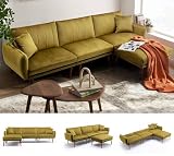 JOMEED 105' Velvet Sectional Sofa Couch for Living Room...