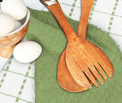 Utopia Towels Kitchen Towels [12 Pack], 15 X 25 Inches, 100% Ring Spun Cotton Super Soft And Absorbent Linen Dish Towels, Tea Towels And Bar Towels Set (Sage Green) #TOP5