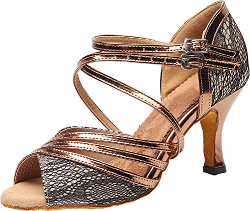 Chaussures de danse à bout ouvert avec talon personnalisé et semelle souple premium