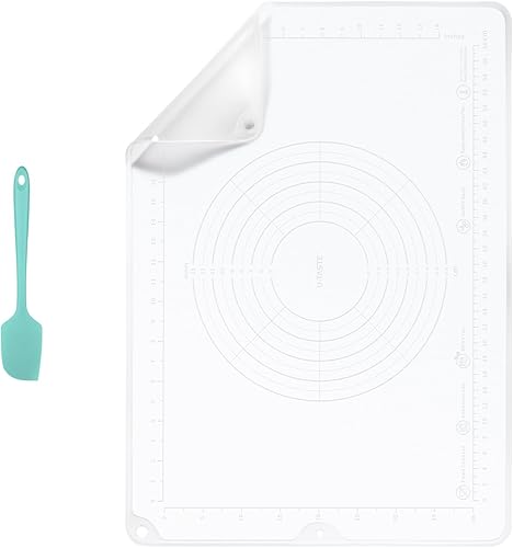 U-Taste 1 espátula de silicona resistente al calor de 600F, sin BPA, 1 pieza (Aqua Sky), y alfombrilla grande de 19.7 x 27.6 pulgadas,