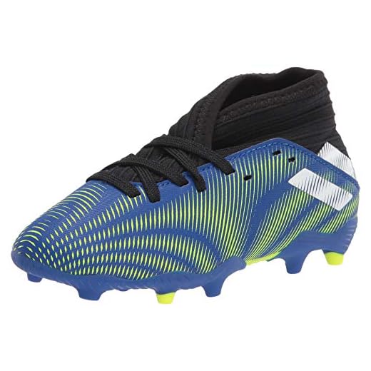 adidas Boy's Nemeziz .3 Firm Ground Soccer Shoe, Team Royal Blue/White/Solar Yellow, 3.5 Big Kid