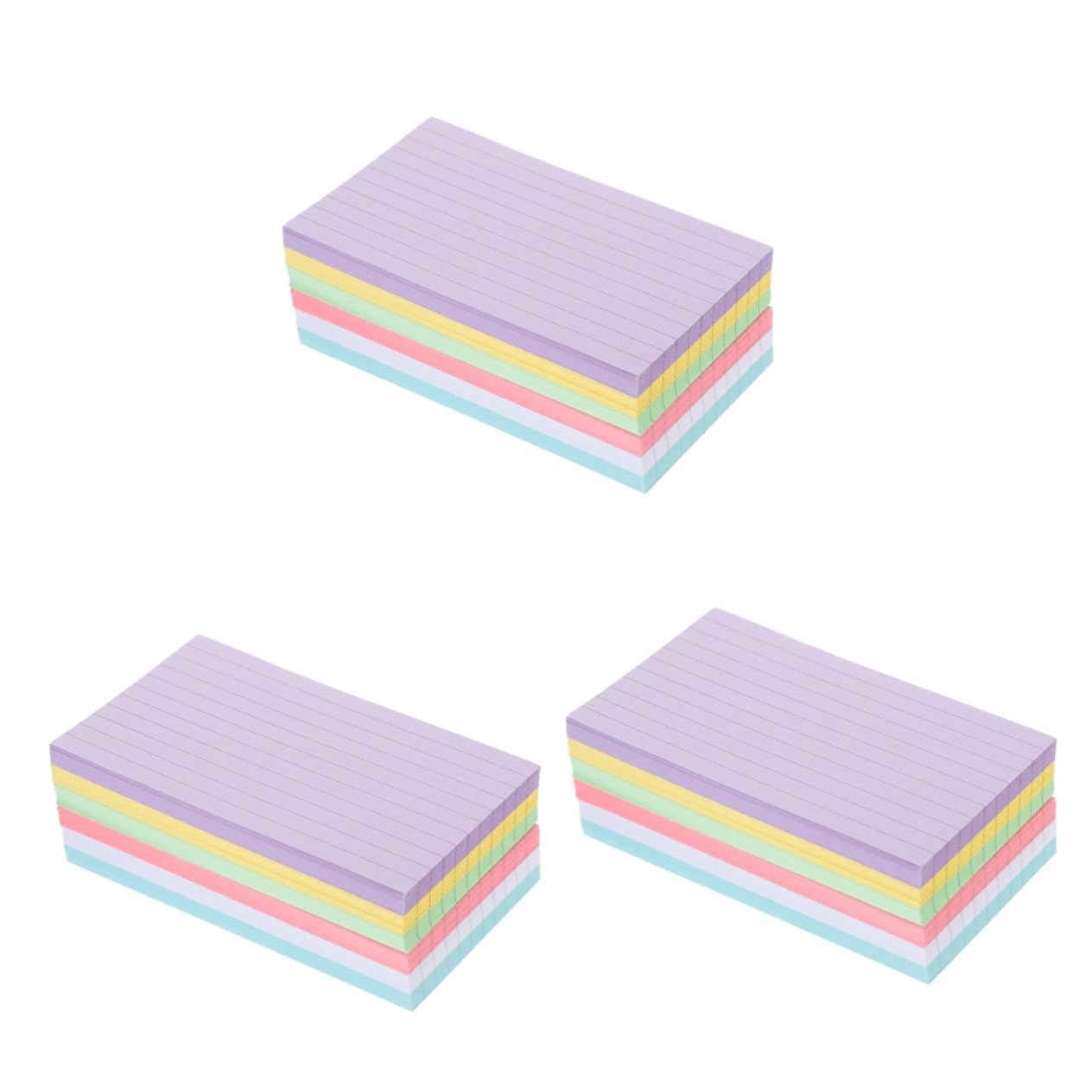 SHINEOFI 3 Sätze Farbige Karteikarten Bunt Groß Karteikarten Lernen Wortkarten Schreiben Schreibutensilien Büromaterial Notepad Farbig Speicher Papier 300 Blatt*3
