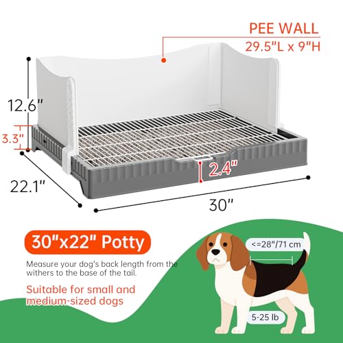 Oneluck Dog Litter Box with High Pee Walls,30" x 22" Indoor Puppy Pee Pad Holder,Protection Wall Every Side for No Leak, Spill, Accident,Ideal for Medium Dog - Image 3