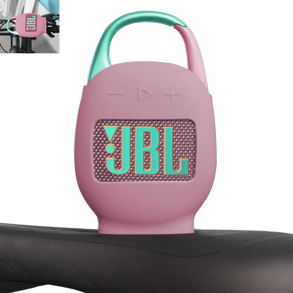 Hermitshell Silicone Carrying Case Replacement for JBL Clip 5 Portable Bluetooth Speaker (Pink) - Image 2