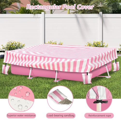 Cobertor rectangular impermeable para piscina 8.5ft x 5.3ft miniatura 3