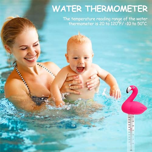 Shatterproof Swimming Pool Thermometer - Floating Pond Water Thermometer, Rotating Display