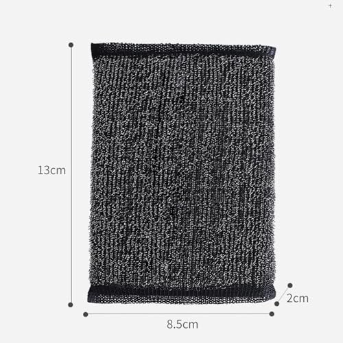 12 spugne abrasive a doppio lato, antigraffio, per lavare pentole, padelle, padelle (nero)