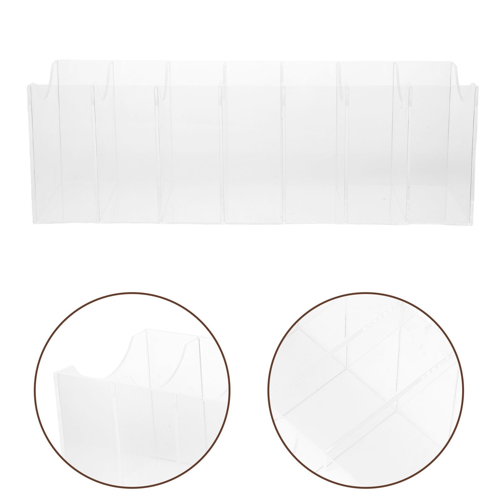 Gürtel Displayhalter aus Acryl Transparent 7 Fächer Platzsparend für Kleiderschrank und Schublade zur Aufbewahrung von Gürteln und Krawatten