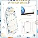 CORNER LACE Outer Space My First Year Photo Frame, Astronaut Baby's First Year Wooden Picture Frame Blue, Newborn 12 Months Milestone Memories Display Wood Board for 1st Birthday Decorations Keepsake