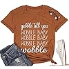 Gobble-Till-You-Wobble-Baby-Shirt-for-Women-Funny-Cute-T-Shirt-Thanksgiving-Letter-Print-Tee-Short-Sleeve-Tee-Tops Gobble Till You Wobble Baby Shirt Women Thanksgiving T-Shirt Funny Wobble Baby Letter Print Tee Fall Short Sleeve Tee Tops Orange