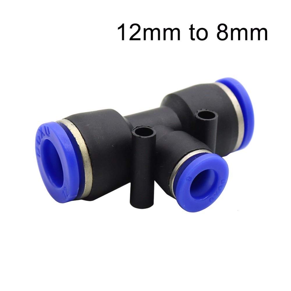 Adaptador de Conector de Manguera 100 Piezas Bloqueo Deslizante Reductor de Tres Vías Conector Rápido Acoplamiento Rápido Conexión Deua de Jardín Accesorios de Boquilla de Enfriamiento de Niebla/10 8M