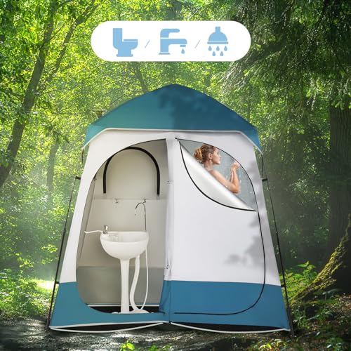 Carpa portátil plegable para ducha y vestuario camping miniatura 2
