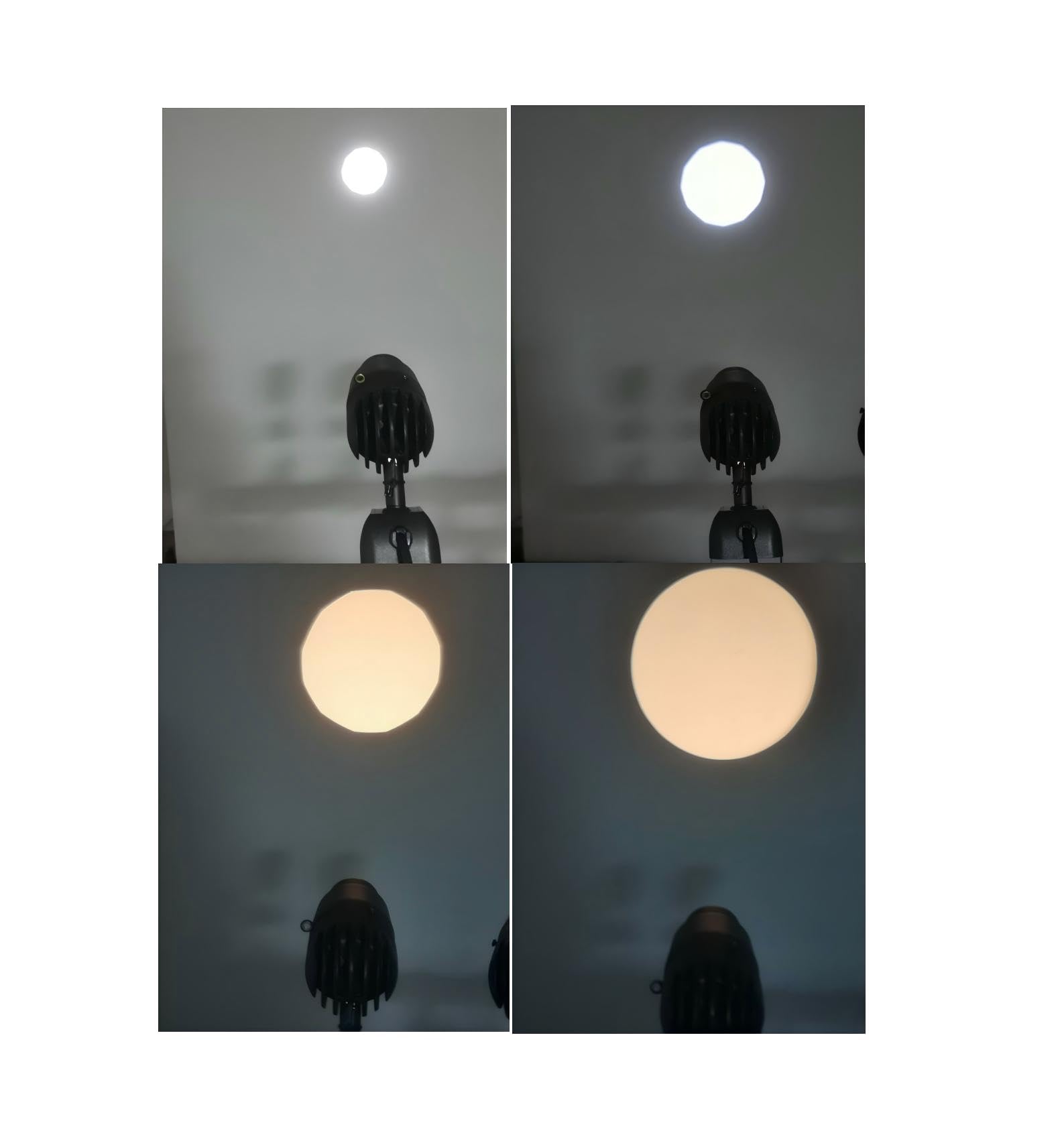 Pinspot Licht, 15W Doppelweiß/Cool White & Warm White LED GOBO Spot Licht durch manuelle Iris und Fokus mit IR-Controller für Disco, KTV, Party, Hochzeit
