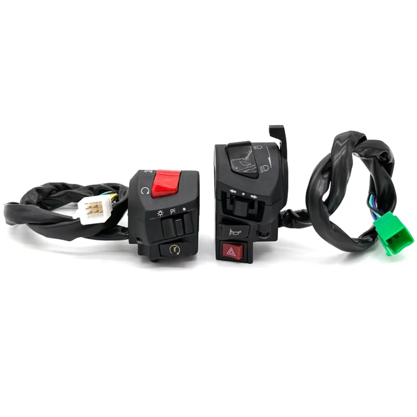 Interruttore Moto Da 22 Mm Controllo Manubrio Lampeggiatori Di Emergenza Universali Indicatore Direzione Del Clacson Pulsante Avvio Elettrico Comando Manubrio(Emergency flashers)