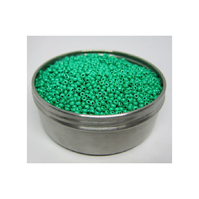 Preciosa Seed Beads 250 g 6/0 (approx. 4 mm) Green (TERRA INTENSIVE) (Rocailles Preciosa Seed Beads) — image 1