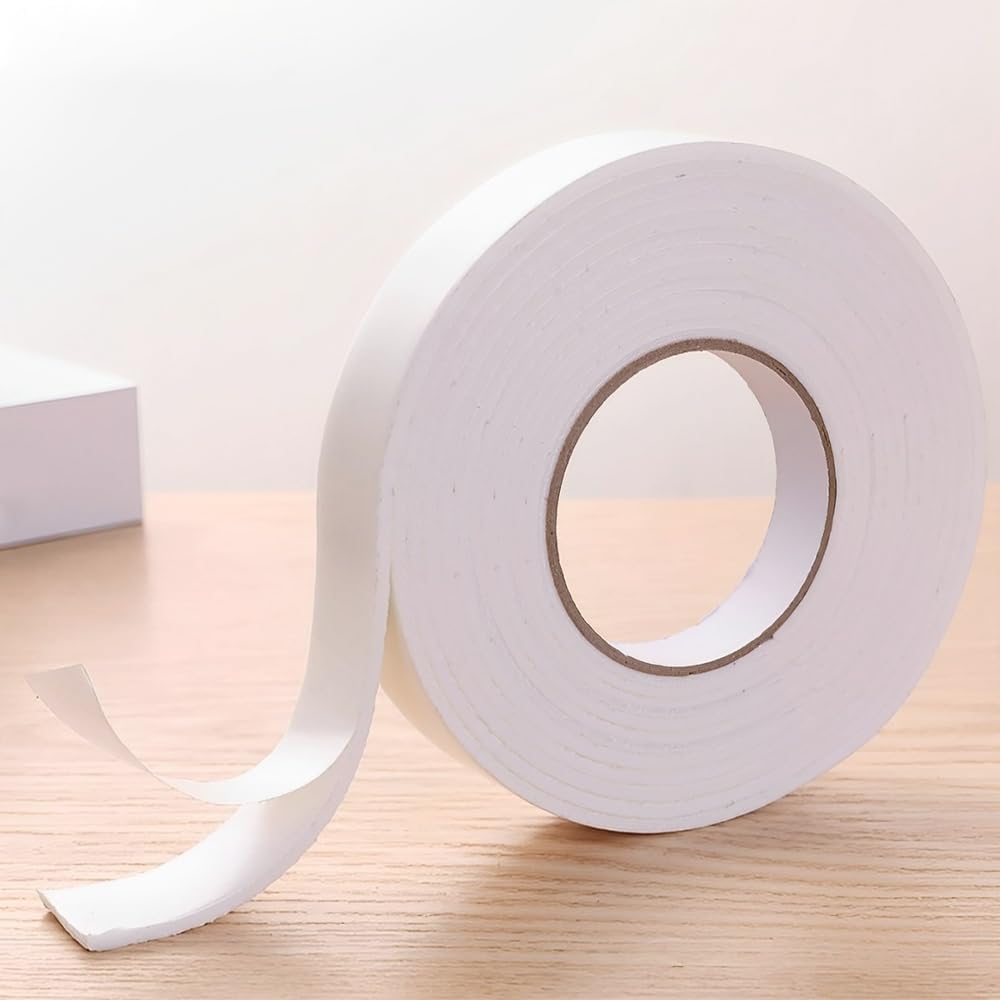 HEXAR Double Sided Tape 2mm x 5m, Mounting Tape Heavy Duty, Removeable PE Foam Tape Strips, Strong Adhesive Tape Waterproof Free Damage for Paint Wall Picture Hanging Poster (SINGLE)